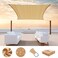CHiWANJi Pa Sun Sail Shade Square Waterproof Outdoor UV Protection Summer Cool Party Beach Leisure Awning Canopy For Garden With 4 Tie Ropes Outdoor Patio Carport Facility And Activities