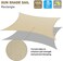 P&amp;A Pa Original Sun Shade Sail Rectangle 6 X 8 meter, 185Gsm Shade Sail UV Block Canopy Awning For Patio Backyard Lawn Garden Outdoor Activities For Patios, Lawn, Porch,Backyard,Sand Beige