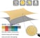 D&amp;D Sun Shade Sail Canopy, Outdoor Breathable Rectangle Sail Shade, Uv-Block Resistant For Patio Garden (3X5m)