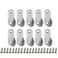 TOPBATHY 30Pcs Oval Closet Rod End Supports Furniture Hardware Accessories Wardrobe Tube Support Bracket Clothes Hanging Rod Holder (10Pcs Support And 20Pcs Screws)