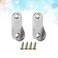 TOPBATHY 30Pcs Oval Closet Rod End Supports Furniture Hardware Accessories Wardrobe Tube Support Bracket Clothes Hanging Rod Holder (10Pcs Support And 20Pcs Screws)