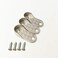 TOPBATHY 30Pcs Oval Closet Rod End Supports Furniture Hardware Accessories Wardrobe Tube Support Bracket Clothes Hanging Rod Holder (10Pcs Support And 20Pcs Screws)