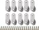 TOPBATHY 30Pcs Oval Closet Rod End Supports Furniture Hardware Accessories Wardrobe Tube Support Bracket Clothes Hanging Rod Holder (10Pcs Support And 20Pcs Screws)