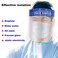 Sofia Clothing 5 Pcs Reusable Safety Face Shield, Elastic Transparent Full Face Protective Visor With Eye &amp; Head Protection, Disposable Face Shield Protect From Saliva Oil Splash And Etc