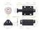 WANLIAN Magnetic Sliding Door Heavy-Duty Touch Door Lock Cabinet Sliding Door Lock And Snap Sliding Door Magnetic Buckle Rv Drawer Closer Kitchen Cabinet Door Closing (Black 1)