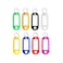 YIMIDM Key Tags, 16Pcs Key Fobs Labels With Split Ring Key Fobs Id Tags For Luggage Pet Name Memory Stick Tags (8 Colors)