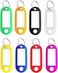 YIMIDM Key Tags, 16Pcs Key Fobs Labels With Split Ring Key Fobs Id Tags For Luggage Pet Name Memory Stick Tags (8 Colors)