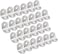 Uxcell Furniture Shelf L Shaped Angle Bracket Corner Braces Support 20mm X 20mm X 16mm,25 Pcs