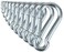 Branded Boards Black &amp; Silver Zinc-Galvanized Heavy Duty Bushcraft Carabiner Spring Snap Clip Link Hooks 200-500Lb Load 2, 6 &amp; 12 Packs