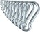 Branded Boards Black &amp; Silver Zinc-Galvanized Heavy Duty Bushcraft Carabiner Spring Snap Clip Link Hooks 200-500Lb Load 2, 6 &amp; 12 Packs