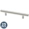 Franklin Brass Cabinet Pull, Stainless Steel, 3-3/4 In (96mm) Drawer Handle, 25 Pack