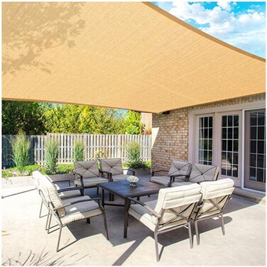 YSHCA Shade Fabric, 85% Shading Rate Shade Cloth, Polyethylene Heavy Duty Shade Sails Sunblock Net For Garden Cover Flowers Plants Patio,Beige