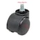 Uxcell Sourcingmap A10011400Ux0175 Threaded Stem Connector Twin-Wheel Chair Caster - Black