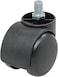 Uxcell Sourcingmap A10011400Ux0175 Threaded Stem Connector Twin-Wheel Chair Caster - Black