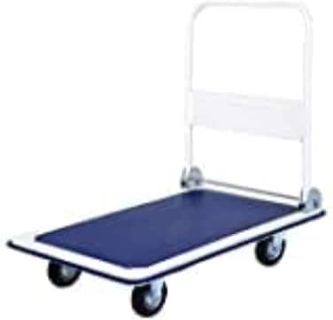 AQSON Heavy Duty Folding Trolley Cart 150Kg Platform Flat Hand Barrow Sack Warehouse Folding Platform Trolley