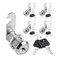 BSTHP Cam Lock, 5 Packs Zinc Alloy Drawer Locks Mailbox Cabinet Locks Plunger Locks Replacement Small Door Twist Knob Lock With Keys For Furniture Cupboard Drawer Cabinet Showcase