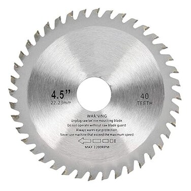 QWLHZW 1Pc 115mm 40 Teeth Saw Blades Circular Carbide Wood Cutter Saw Blade For Angle Grinder Saw Disc Cutting Wood Circular Saw Blades Disc (Color : Silver, Hole Diameter : 22.23mm)