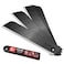 HAUTMEC 10Pcs 18mm Triple Cutting-Edge Snap Off Blades, Retractable Black Replacement Blades, Sk2 Heavy Duty Utility Knife Blades, Strengthened Safety Box, For Box, Carpet, Rope Ht0083-Bl