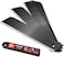 HAUTMEC 10Pcs 18mm Triple Cutting-Edge Snap Off Blades, Retractable Black Replacement Blades, Sk2 Heavy Duty Utility Knife Blades, Strengthened Safety Box, For Box, Carpet, Rope Ht0083-Bl