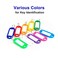 Generic Key Tags, 50 Pack Tough Plastic Id Labels Keyring Keychain With Split Ring And White Label - 10 Assorted Colors