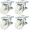 Generic Swivel Caster Wheels 1.5 Inch / 40mm Wheel Top Plate Caster With Brake, 66Lb Total Capacity, 4Pcs