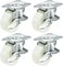 Generic Swivel Caster Wheels 1.5 Inch / 40mm Wheel Top Plate Caster With Brake, 66Lb Total Capacity, 4Pcs