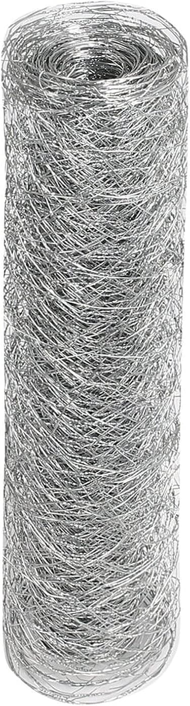 Generic Garden Plants Fence: 1&times;25M Cat Safety Net Hexagonal Bird Cage Netting Big Metal Chicken Wire Mesh For Craft Projects Gardening Home Decoration