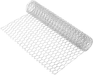 Generic Hexagonal Wire Mesh, Galvanized Chicken Wire Net Rabbit Animal Fence Netting For Craft Projects, Home Use And Gardening, Silver, 13.7 X 39.3 Inches