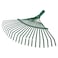 Beorol Garden Leaf Rake Metal With Wooden Handle (Lamella Teeth)