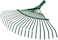 Beorol Garden Leaf Rake Metal With Wooden Handle (Lamella Teeth)