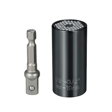 Andoer 7mm-19mm Multi-Functional Universal Socket Metric Wrench Power Drill Adapter Socket Set Professional Repair Tools