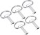 Uxcell Electrical Cabinet Key 5mm Hole Zinc Alloy Water meter Box Safety Key 54X40mm 5Pcs