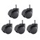 NJM Office Chair Caster Wheel Push Type, Set Of 5 Piece