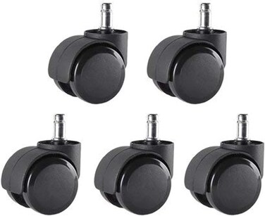 NJM Office Chair Caster Wheel Push Type, Set Of 5 Piece