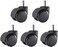 NJM Office Chair Caster Wheel Push Type, Set Of 5 Piece