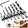 Womdee Countersink Drill Bit With Center Punch 8 Pack For Woodworking, Wood Screw Countersink/Pilot Hole Drill Bit Set, Woodworking Chamfering Counter Bits Carpentry Reamer Plated Diameter 3-10mm