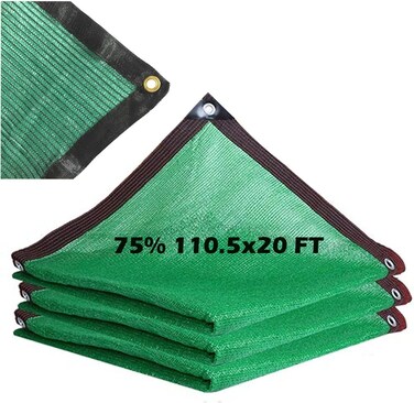 Didaoffle 75% Sunblock Shade Net Green UV Resistant, Garden Shade Cloth Net, Greenhouse Shade Cloth, Panel For Flowers, Plants Shade Cloth For Plants (11.5Ft X 20ft)