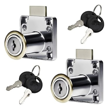 LC LICTOP Lictop 2Pcs Cabinet Locks With 2 Keys Not Universal Office Desk Drawer Lock Zinc Alloy Showcase Door Lock Furniture Wardrobe Locks
