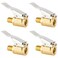 Bestomz 4Pcs Air Chuck Heavy Duty Closed Flow Lock On Tire Chuck With Clip For Inflator Gauge Compressor Accessories Yellow