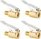 Bestomz 4Pcs Air Chuck Heavy Duty Closed Flow Lock On Tire Chuck With Clip For Inflator Gauge Compressor Accessories Yellow