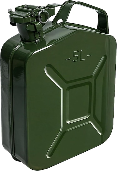 Remart Kf Metal Jerry Can For Petrol/Diesel/Water Extra Large Liquid Storage Canister With Flexible Spout Heavy Duty Food Grade Water Jug/Jerry Camping &amp; Emergency (5L)
