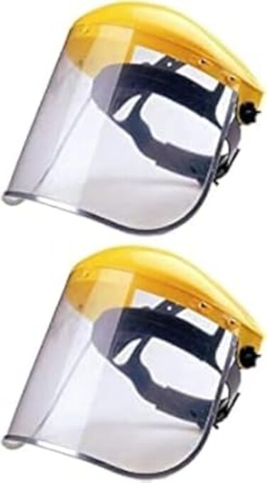 Generic Safety Face Shields Anti Fog Splash Full Face Cover 2Pcs Clear Plastic Visor Eye Face Protection For Outdoor Office Kitchen Working Garden