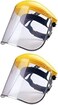 Generic Safety Face Shields Anti Fog Splash Full Face Cover 2Pcs Clear Plastic Visor Eye Face Protection For Outdoor Office Kitchen Working Garden