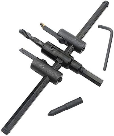 Generic 30-120mm Adjustable Circle Hole Cutter Set, Drill Bit Saw Round Cutting For Wood Board, Plastic Board, Plywood, Gypsum Board Medium
