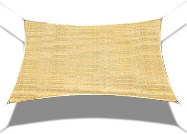 Generic Decor Triangle Shape Sun Shade Sail Shade Net Canopy UV Protection Umbrella UV Blockage Awning Camping Shade Garden Patio Pool Yard Pergola For Bbq, Garden (4 X 8 meter)