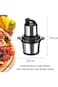 4L Stainless Steel Electric Food Chopper &amp; Meat Grinder &ndash; 800W Heavy Duty for Veg &amp; Baby Food