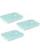 Benting 3PCS Dumpling Storage Box - Fridge Food Holder &amp; Organizer Tray with Lid - Stackable Single Layer Container Set in Green Plastic