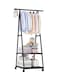 Triangle Coat Rack With Wheels Black