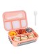 Bento Lunch Box for Kids &amp; Adults, Lunch box Containers with Tablewares for Boys &amp; Girls, Leakproof, Microwave, Dishwasher, Freezer Safe, Bpa-Free, Pink