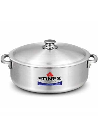 Imperial Aluminium Caldero 26 cm (5L) &acirc;&euro;&ldquo; Shallow Cooking Pot with Lid, Even Heat Distribution, Durable Side Handles, Dishwasher Safe, Ideal for Rice, Biryani, Curry &amp; Stews, Serves 4&acirc;&euro;&ldquo;6 Persons